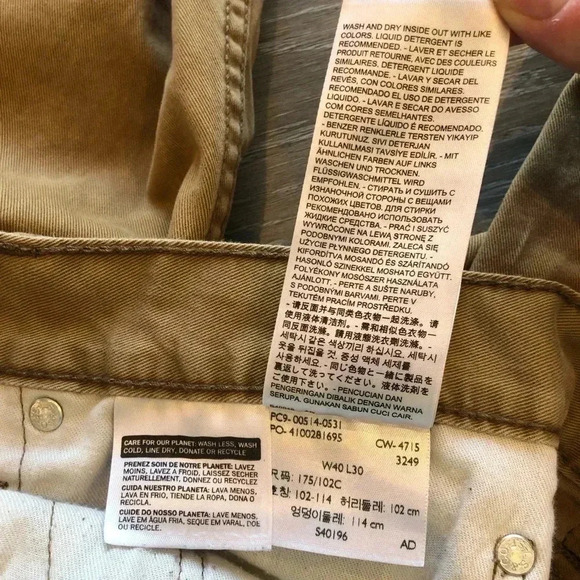 Levi’s 541 Athletic Taper Fit 5 Pocket Twill Tan Khaki Pant Size 40 - Picture 8 of 13